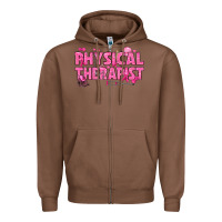 Chestnut breast cancer physical therapist Zipper Hoodie - texasbilliewilder