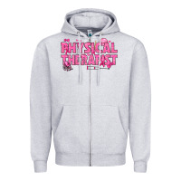 Heather Grey breast cancer physical therapist Zipper Hoodie - texasbilliewilder