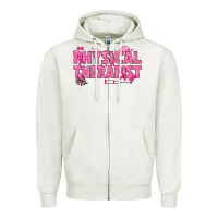 Oatmeal Heather breast cancer physical therapist Zipper Hoodie - texasbilliewilder