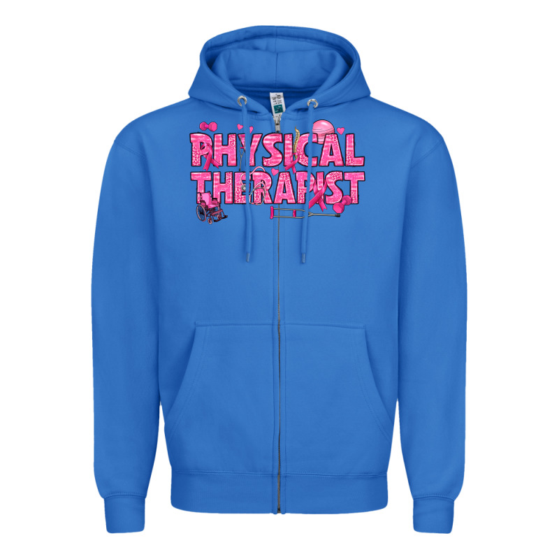 Breast Cancer Physical Therapist Zipper Hoodie by texasbilliewilder | Teevron