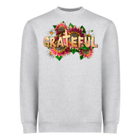 Heather Grey Grateful Religious Heavyweight Sweatshirt - LillyAllenDesigns