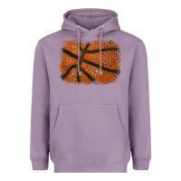 Lavender Basketball leopard glitter background Heavyweight Hoodie - HowdyJamesFarm