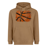 Toasted Coconut Basketball leopard glitter background Heavyweight Hoodie - HowdyJamesFarm