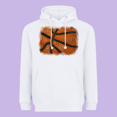 Basketball Leopard Glitter Background Heavyweight Hoodie Designed By Howdyjamesfarm