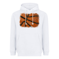 White Basketball leopard glitter background Heavyweight Hoodie - HowdyJamesFarm
