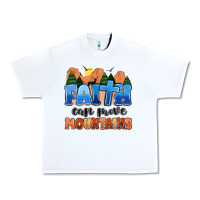 White faith can move mountains Urban Heavy Tee - MaliasSmallBusiness