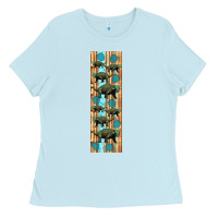 Baby Blue dinosaur ankylosaurus pen wrap Ladies Tee - Artiststas