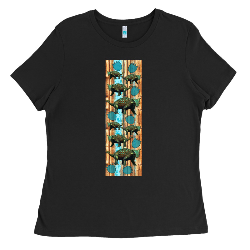 Dinosaur Ankylosaurus Pen Wrap Ladies Tee by Artiststas | Teevron