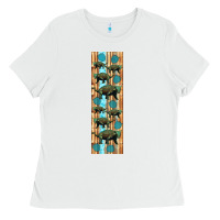 White dinosaur ankylosaurus pen wrap Ladies Tee - Artiststas