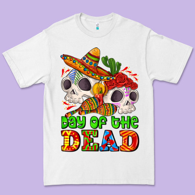 Mexican Day Of The Dead Premium Tee Designed By Adodesignshop