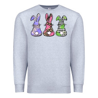 Heather Grey Easter bunnies Premium Sweatshirt - CowGirlArtShop
