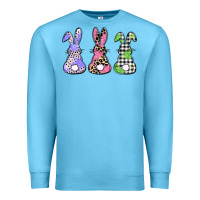 Ocean Blue Easter bunnies Premium Sweatshirt - CowGirlArtShop