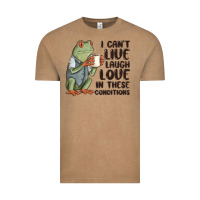 Vintage Coffee i cant live laugh love in these conditions Vintage Tee - MaliasSmallBusiness