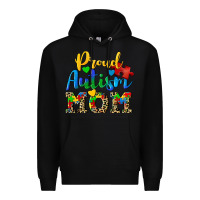 Black proud autism mom Premium Hoodie - CowGirlArtShop