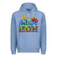 Colony Blue proud autism mom Premium Hoodie - CowGirlArtShop