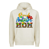 Oatmeal Heather proud autism mom Premium Hoodie - CowGirlArtShop