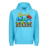 Ocean Blue proud autism mom Premium Hoodie - CowGirlArtShop
