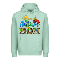 Seafoam proud autism mom Premium Hoodie - CowGirlArtShop