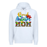 White proud autism mom Premium Hoodie - CowGirlArtShop