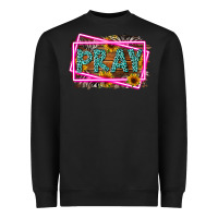 Black Western Pray Religious Heavyweight Sweatshirt - LillyAllenDesigns