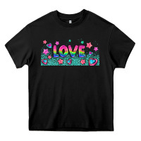 Black lgbt love with hearts and stars Heavy Core Tee - AdoDesignShop