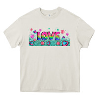 Cream lgbt love with hearts and stars Heavy Core Tee - AdoDesignShop