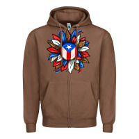 Chestnut puerto rico sunflower Zipper Hoodie - texasbilliewilder