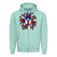Seafoam puerto rico sunflower Zipper Hoodie - texasbilliewilder