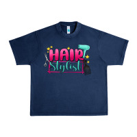 Navy hair stylist Urban Heavy Tee - MaliasSmallBusiness
