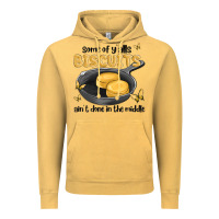 Vintage Mustard some of yalls biscuits aint done in the middle Vintage Hoodie - MaliasSmallBusiness
