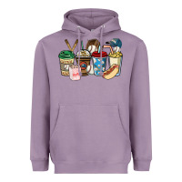 Lavender Baseball coffee cups Heavyweight Hoodie - HowdyJamesFarm