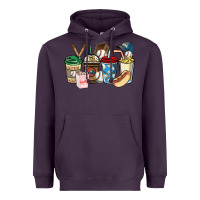 Plum Baseball coffee cups Heavyweight Hoodie - HowdyJamesFarm