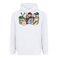 White Baseball coffee cups Heavyweight Hoodie - HowdyJamesFarm