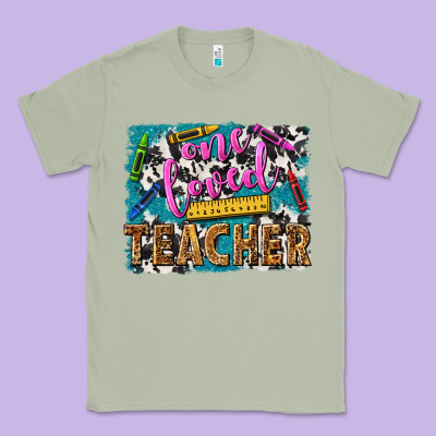 One Loved Teacher Classic Tee Designed By Nancycooperartshop