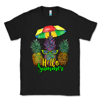 Black hello summer pineapples Classic Tee - RanaPortraitStore