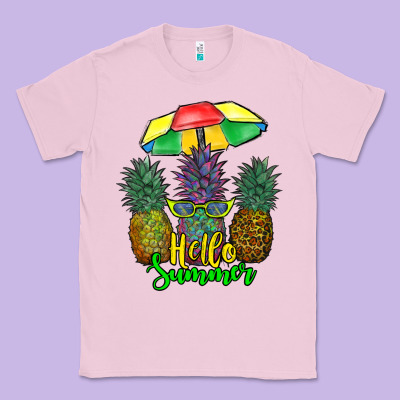 Hello Summer Pineapples Classic Tee Designed By Ranaportraitstore