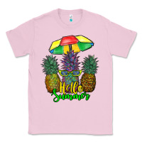 Bubblegum Pink hello summer pineapples Classic Tee - RanaPortraitStore
