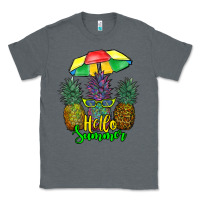 Charcoal Heather hello summer pineapples Classic Tee - RanaPortraitStore