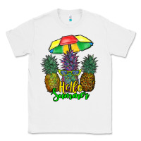 White hello summer pineapples Classic Tee - RanaPortraitStore