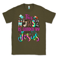 Army Green this nurse is guided by jesus Classic Tee - JahusDesignShop
