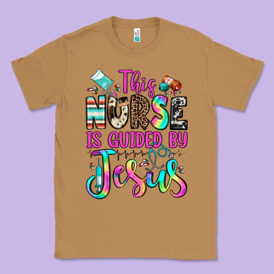 This Nurse Is Guided By Jesus Classic Tee Designed By Jahusdesignshop