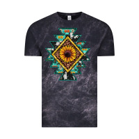 Cloud Black aztec leopard sunflower Vintage Tee - JahusDesignShop