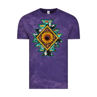 Cloud Purple aztec leopard sunflower Vintage Tee - JahusDesignShop