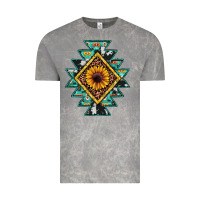 Cloud Rock aztec leopard sunflower Vintage Tee - JahusDesignShop
