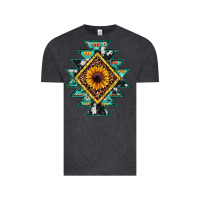 Vintage Black aztec leopard sunflower Vintage Tee - JahusDesignShop