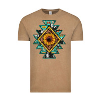 Vintage Coffee aztec leopard sunflower Vintage Tee - JahusDesignShop