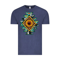 Vintage Denim aztec leopard sunflower Vintage Tee - JahusDesignShop