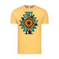 Vintage Mustard aztec leopard sunflower Vintage Tee - JahusDesignShop