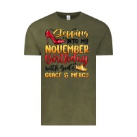 Vintage Olive stepping into my november birthday Vintage Tee - MaliasSmallBusiness