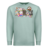 Seafoam Easter Nurse  Easter Day Premium Sweatshirt - CowGirlArtShop